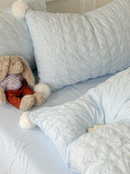 Pom Cloud Cotton Seersucker Duvet Cover original reference image 16