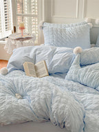 Pom Cloud Cotton Seersucker Duvet Cover original reference image 17