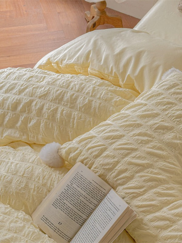 Pom Cloud Cotton Seersucker Duvet Cover original reference image 19