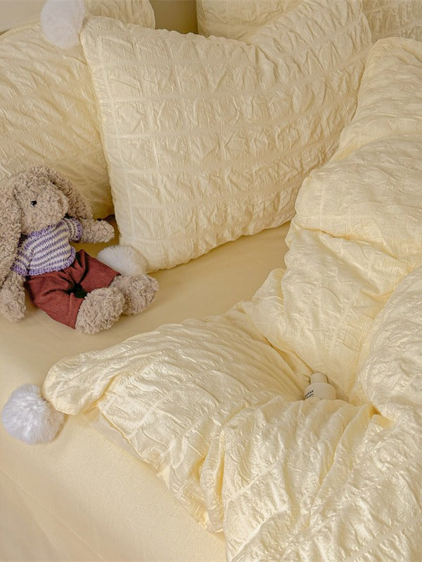 Pom Cloud Cotton Seersucker Duvet Cover original reference image 20