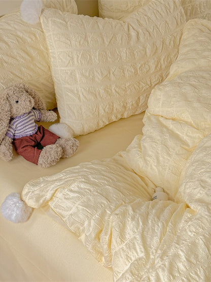 Pom Cloud Cotton Seersucker Duvet Cover original reference image 20