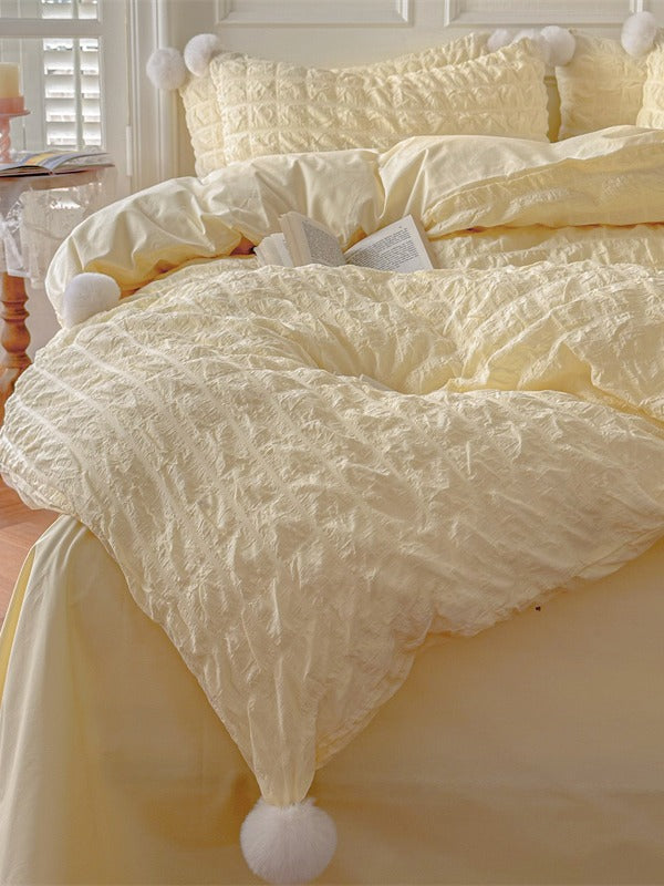 Pom Cloud Cotton Seersucker Duvet Cover original reference image 21