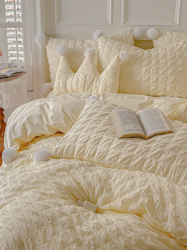 Pom Cloud Cotton Seersucker Duvet Cover original reference image 22