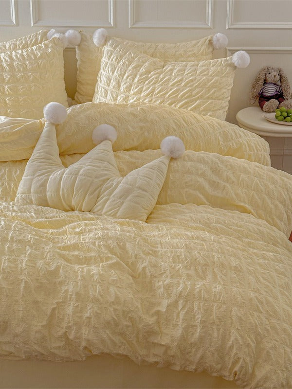 Pom Cloud Cotton Seersucker Duvet Cover original reference image 23