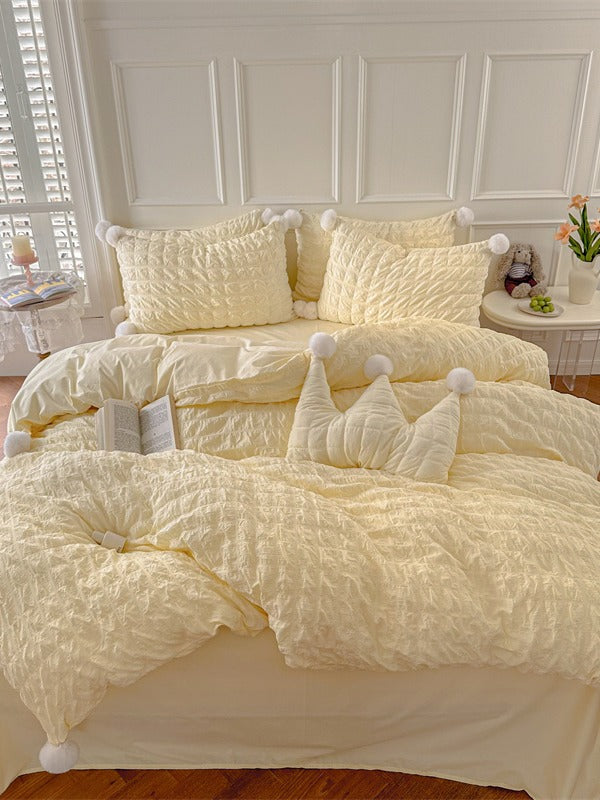 Pom Cloud Cotton Seersucker Duvet Cover original reference image 24