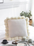 Pom Cloud Cotton Throw Pillow original reference image 1