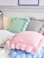 Pom Cloud Cotton Throw Pillow original reference image 2