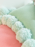 Pom Cloud Cotton Throw Pillow original reference image 5