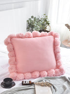 Pom Cloud Cotton Throw Pillow original reference image 7