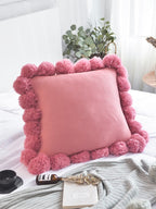 Pom Cloud Cotton Throw Pillow original reference image 14