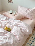 Porto Mixed Gingham Washed Cotton Duvet Cover original reference image 1