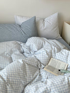 Porto Mixed Gingham Washed Cotton Duvet Cover original reference image 8