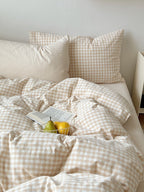 Porto Mixed Gingham Washed Cotton Duvet Cover original reference image 11