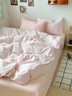 Porto Mixed Gingham Washed Cotton Duvet Cover original reference image 13