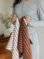 Ribbon Stripe Cotton Bath Towel original reference image 3