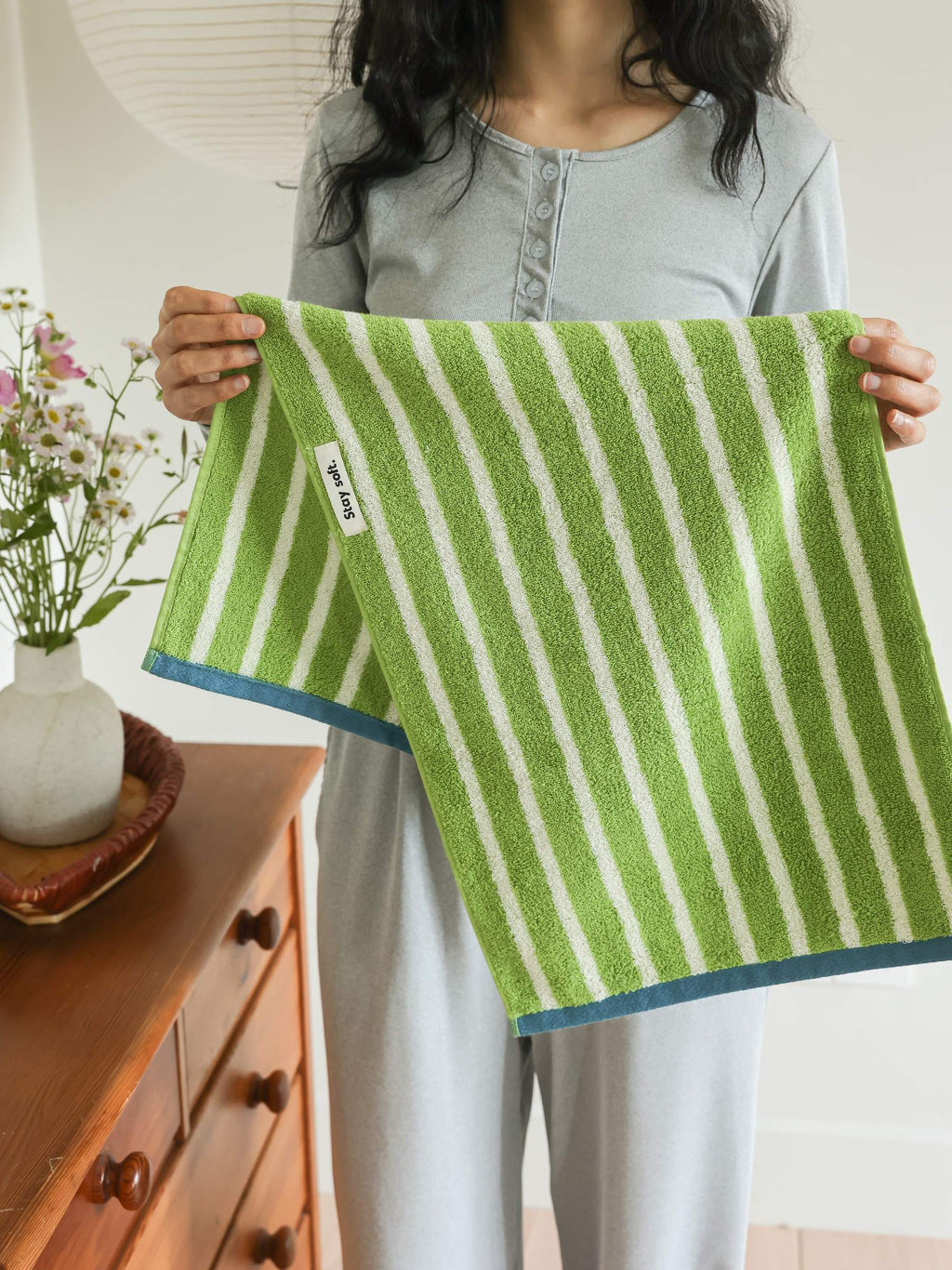 Ribbon Stripe Cotton Bath Towel original reference image 8
