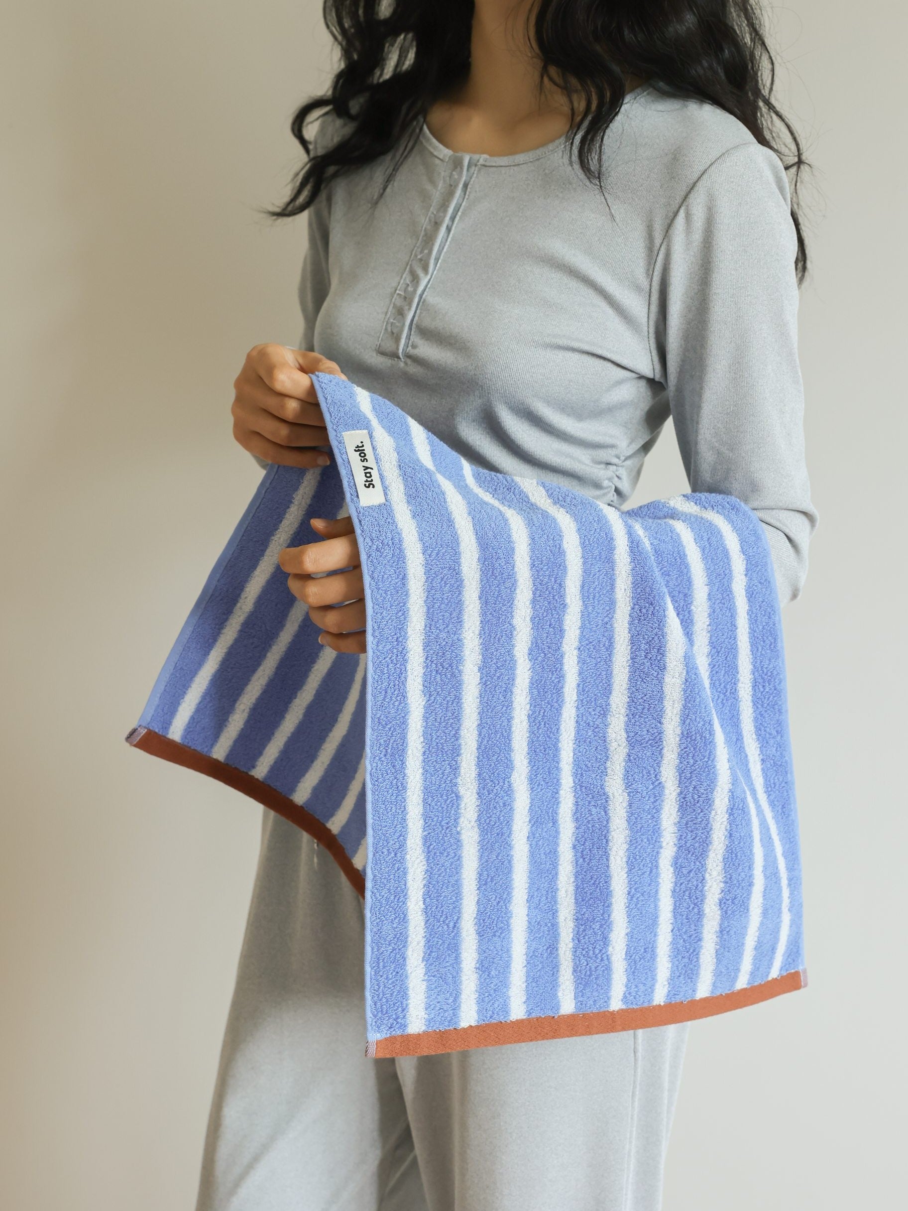 Ribbon Stripe Cotton Bath Towel original reference image 13