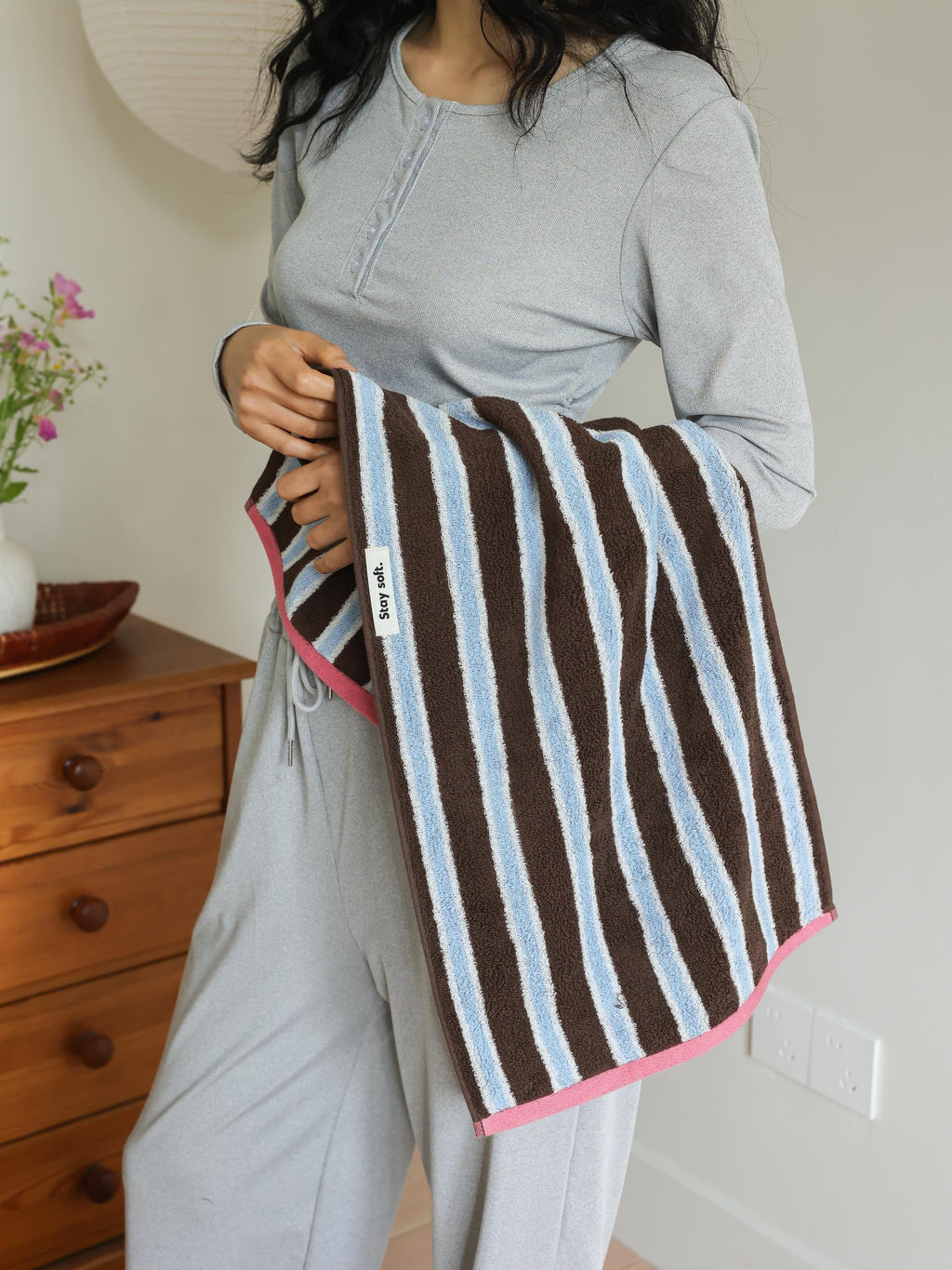 Ribbon Stripe Cotton Bath Towel original reference image 20
