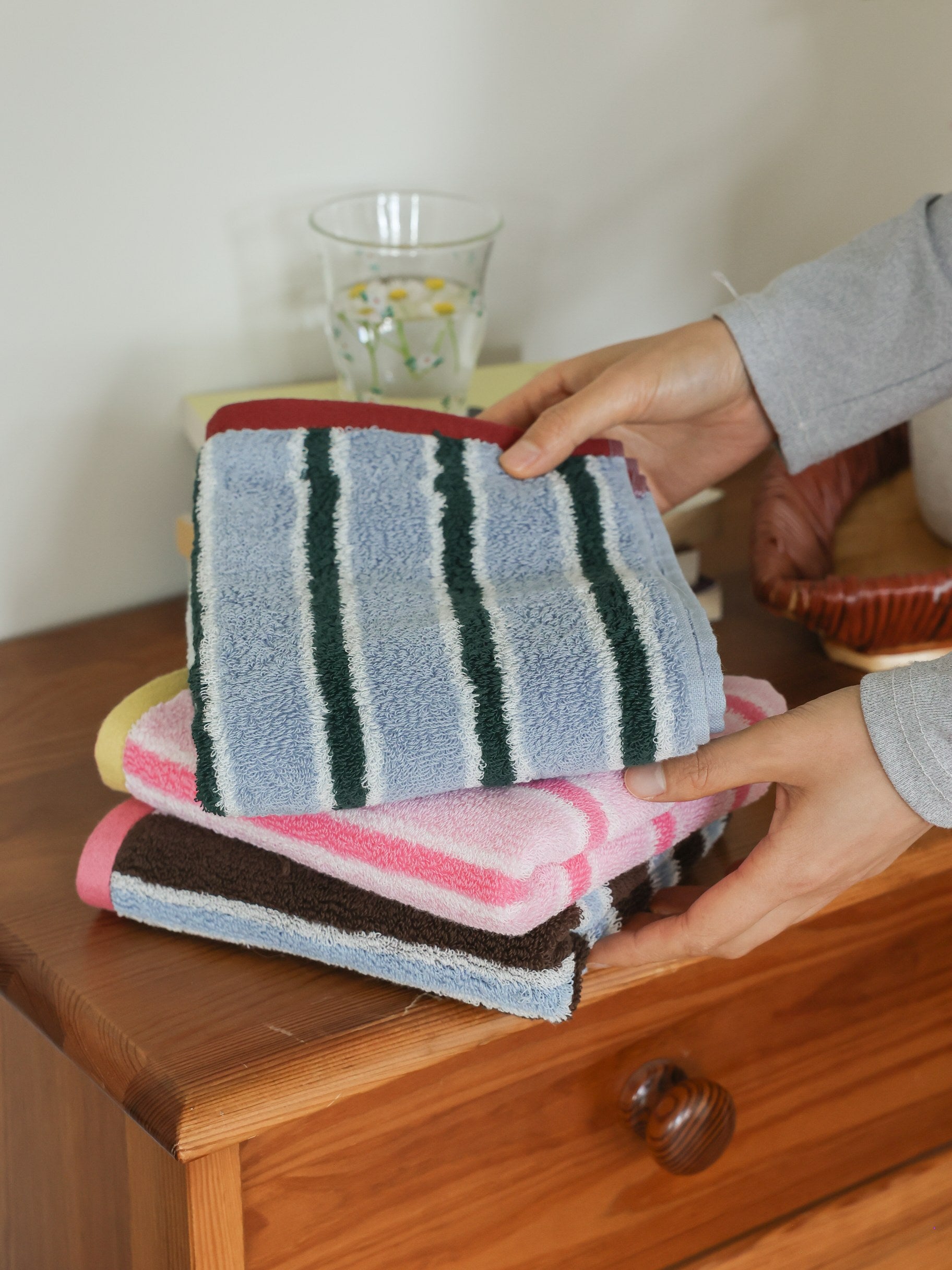 Ribbon Stripe Cotton Bath Towel original reference image 22