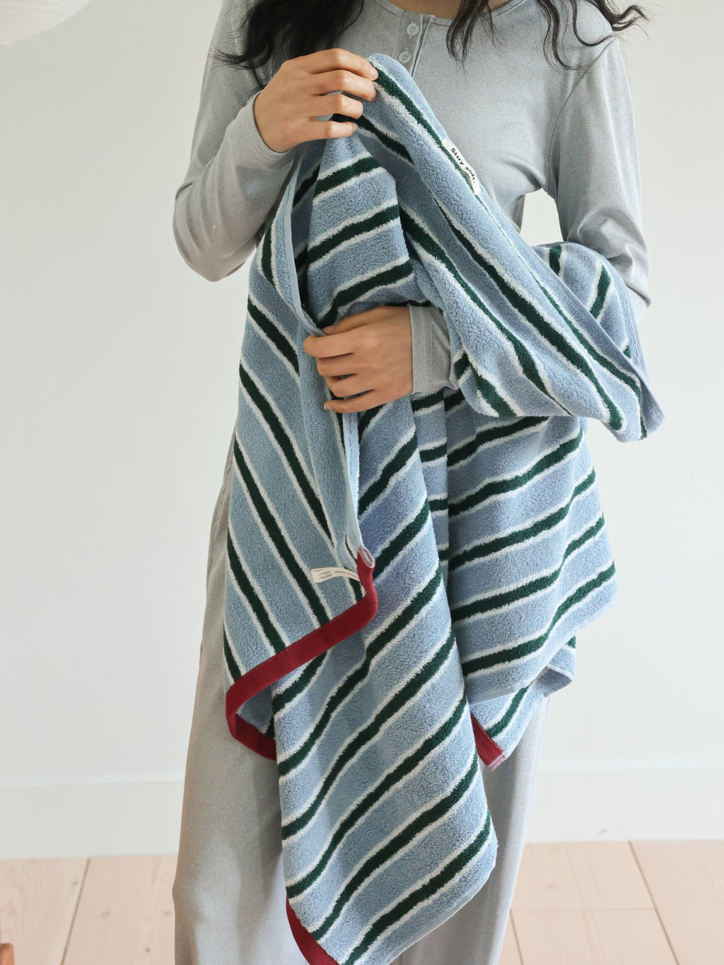 Ribbon Stripe Cotton Bath Towel original reference image 25