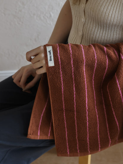 Ridge Stripe Cotton Bath Towel original reference image 6