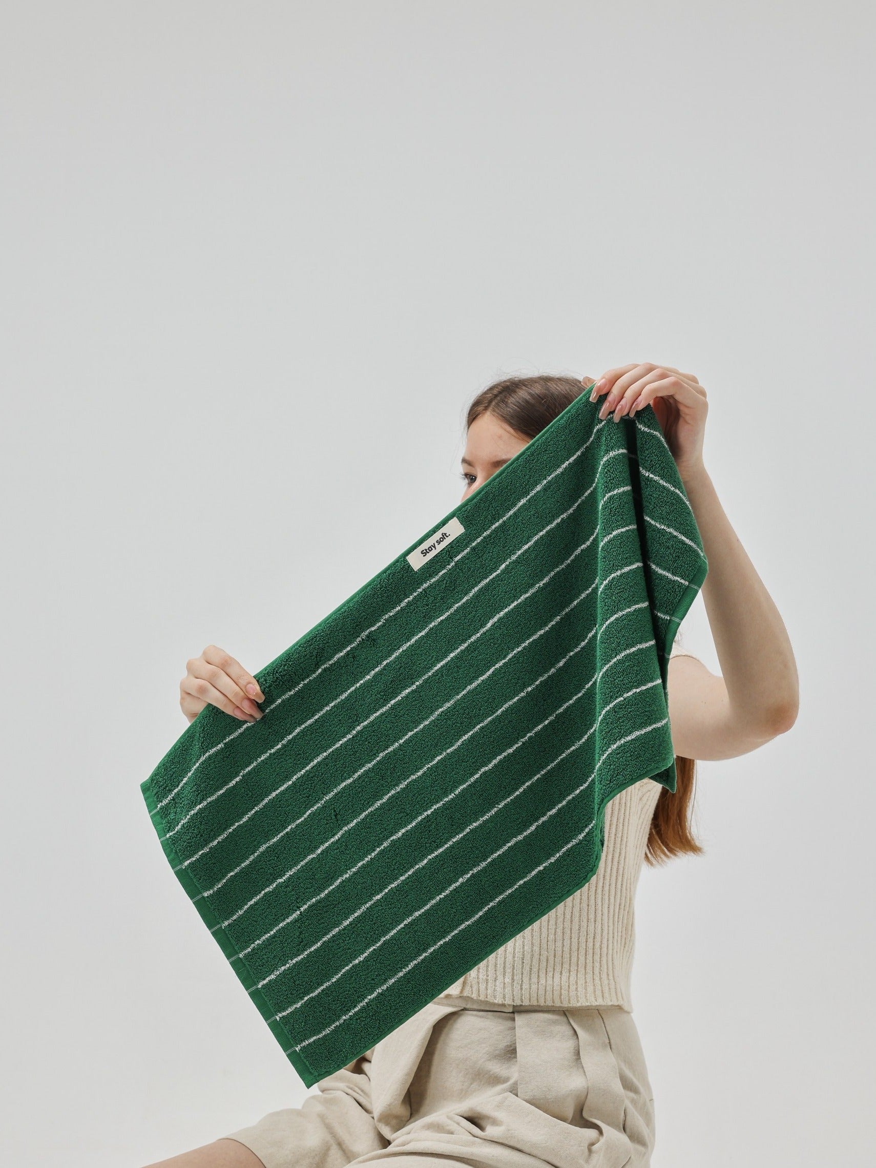 Ridge Stripe Cotton Bath Towel original reference image 8