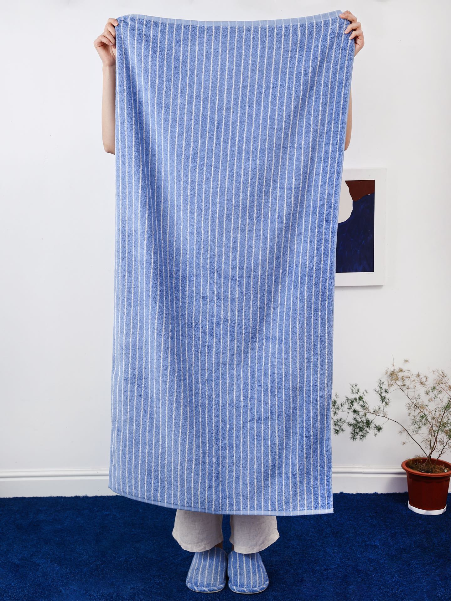 Ridge Stripe Cotton Bath Towel original reference image 18