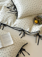 Riviera Bow Dot Tencel Duvet Cover original reference image 3