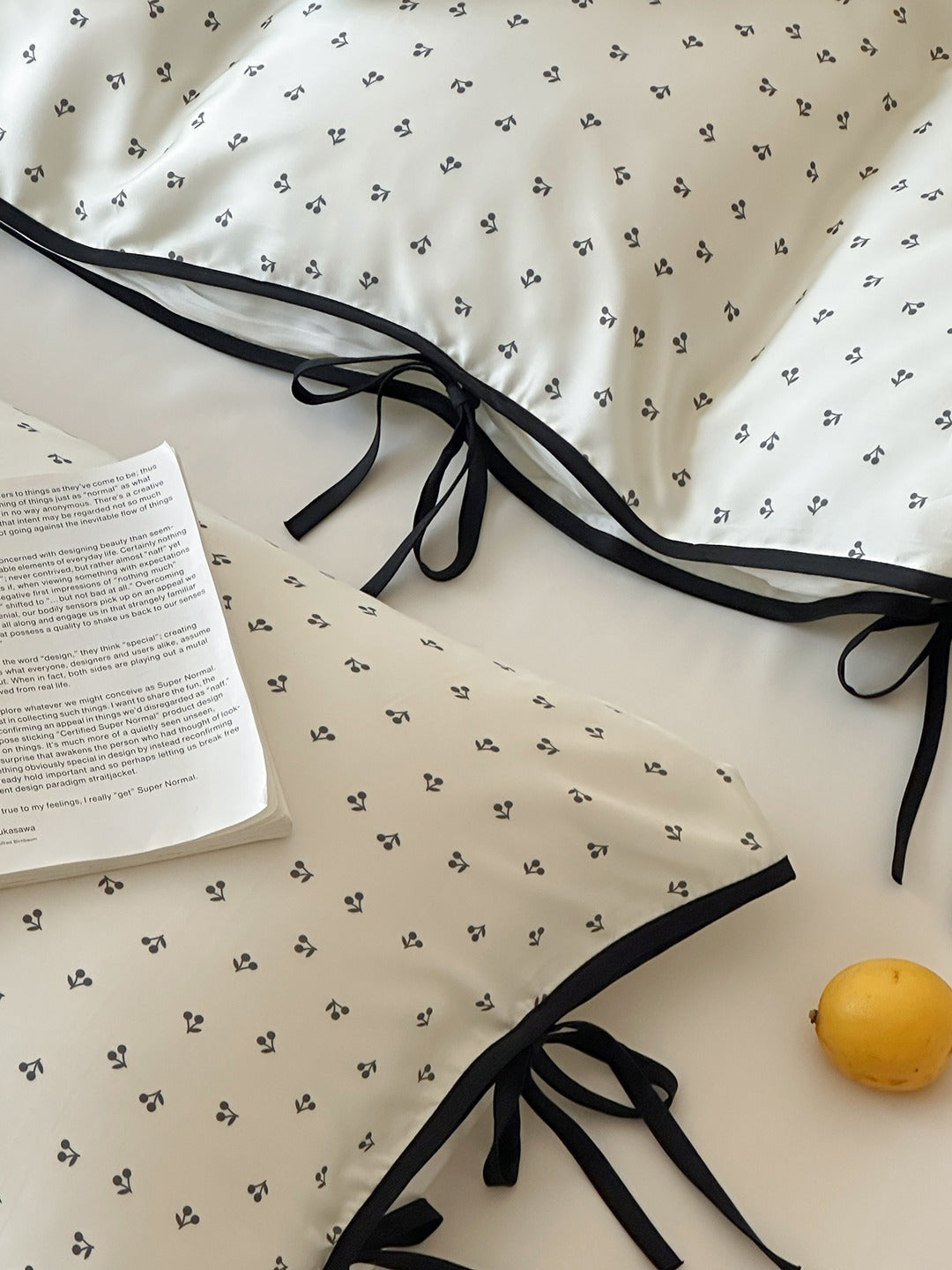 Riviera Bow Dot Tencel Duvet Cover original reference image 4