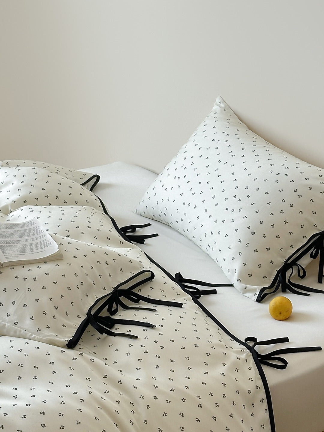 Riviera Bow Dot Tencel Duvet Cover original reference image 5