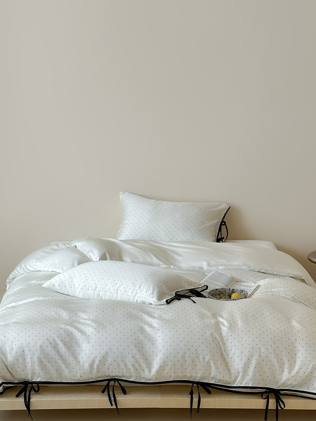 Riviera Bow Dot Tencel Duvet Cover original reference image 7
