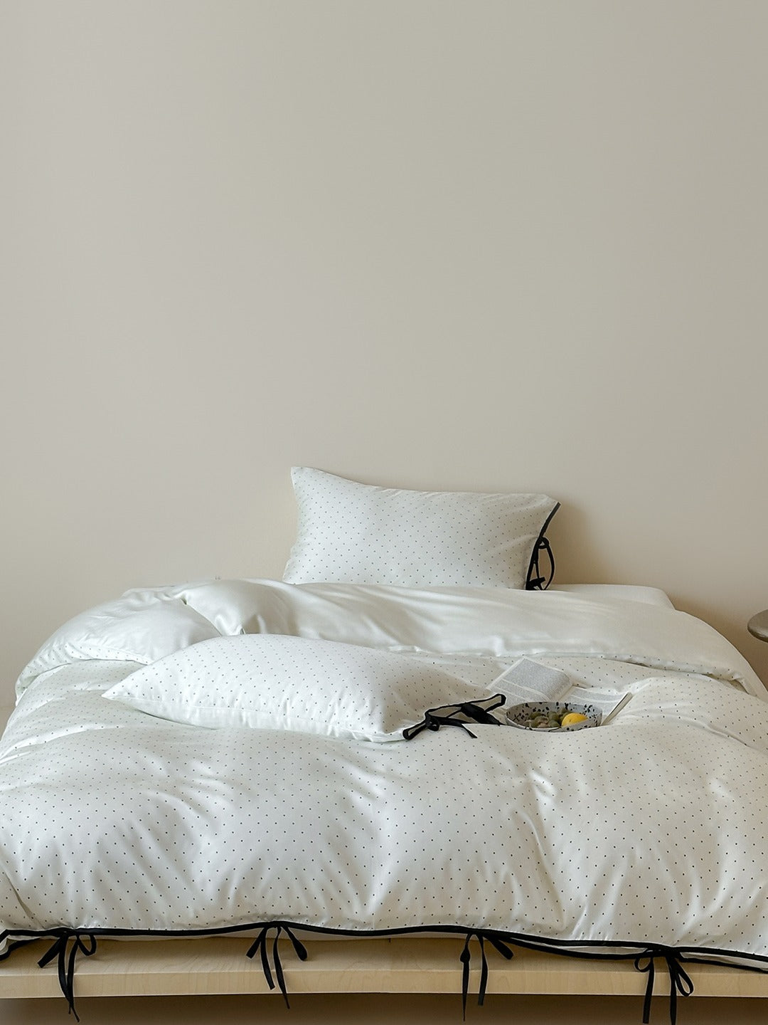 Riviera Bow Dot Tencel Duvet Cover original reference image 7