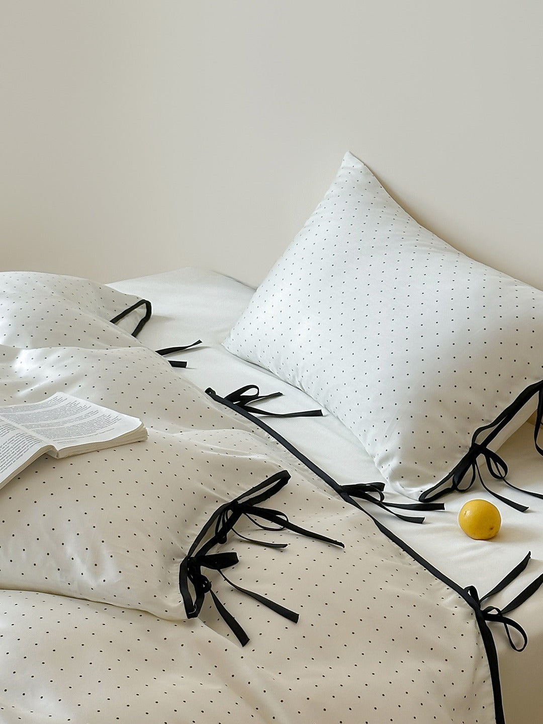 Riviera Bow Dot Tencel Duvet Cover original reference image 8