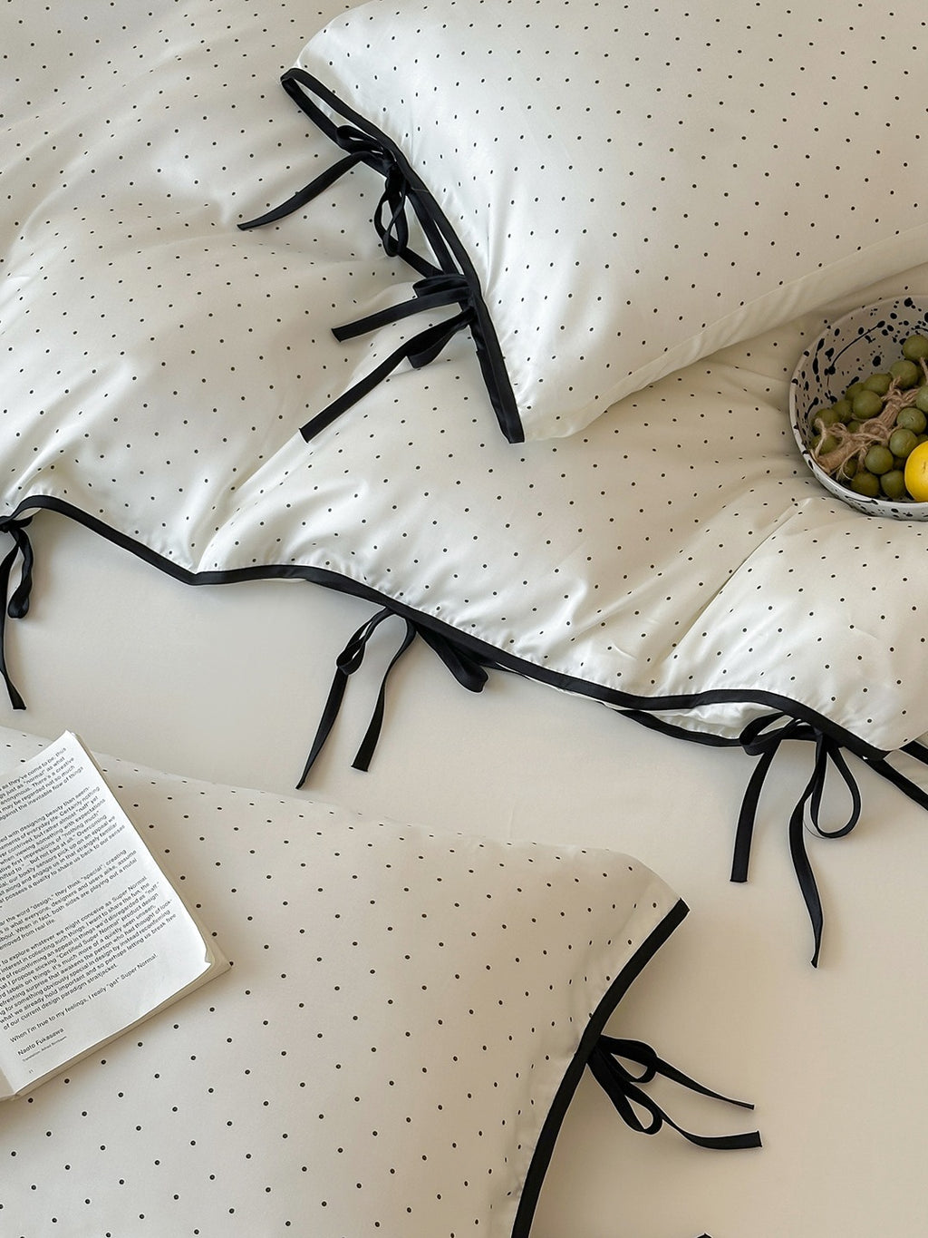 Riviera Bow Dot Tencel Duvet Cover original reference image 11