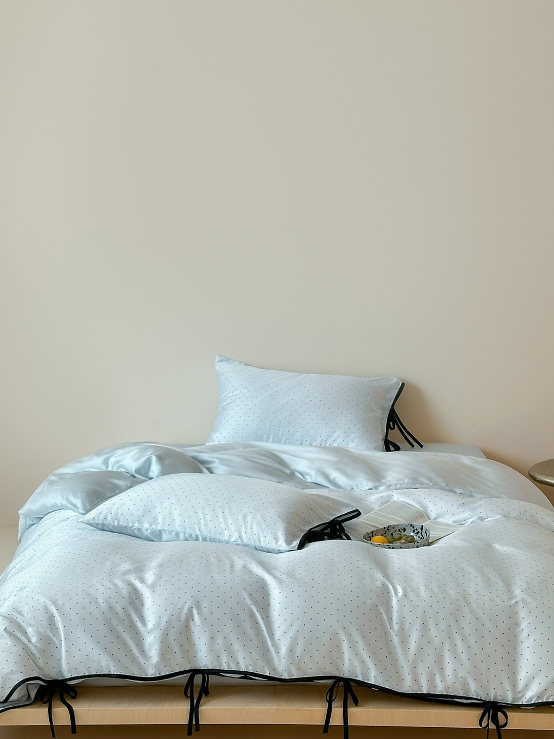 Riviera Bow Dot Tencel Duvet Cover original reference image 13