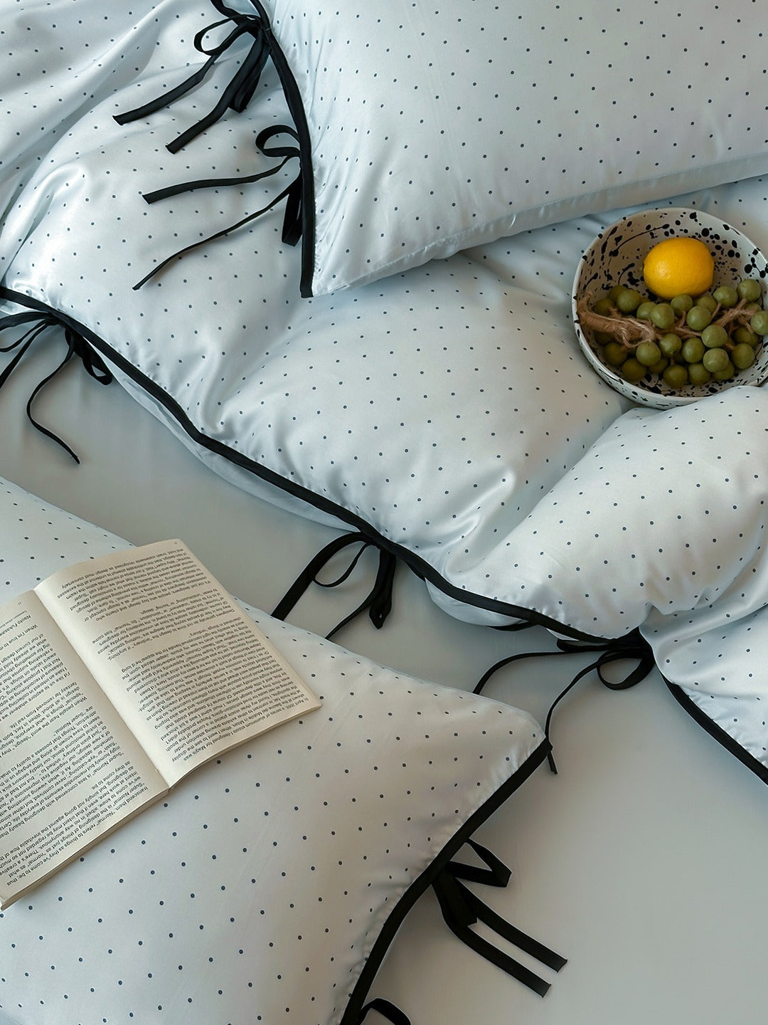 Riviera Bow Dot Tencel Duvet Cover original reference image 14