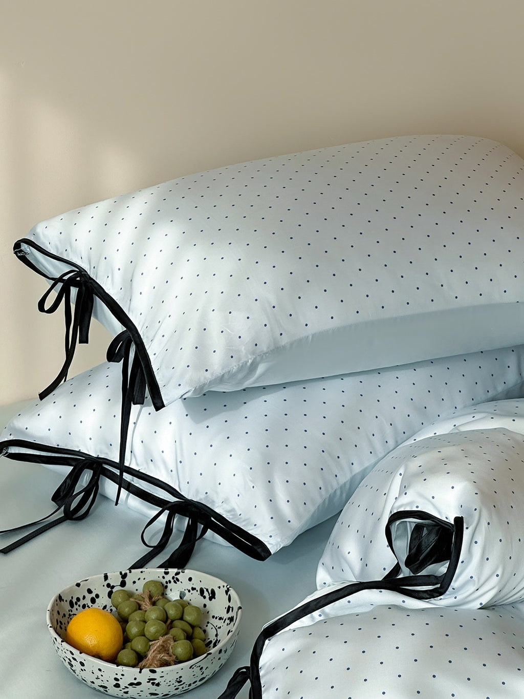 Riviera Bow Dot Tencel Duvet Cover original reference image 17