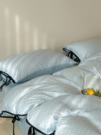 Riviera Bow Dot Tencel Duvet Cover original reference image 18