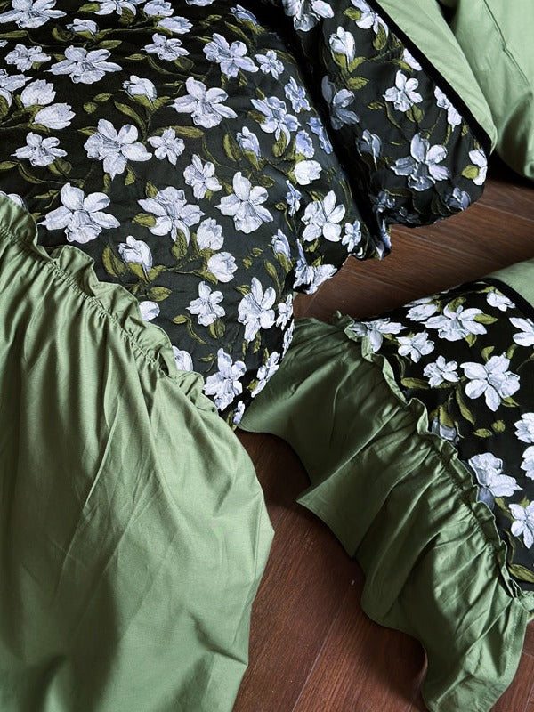 Roma Garden Cotton Jacquard Duvet Cover original reference image 3