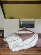 Rosewood Grid Jacquard Cotton Duvet Cover original reference image 2