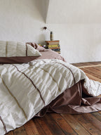 Rosewood Grid Jacquard Cotton Duvet Cover original reference image 7