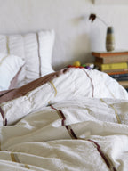 Rosewood Grid Jacquard Cotton Duvet Cover original reference image 9