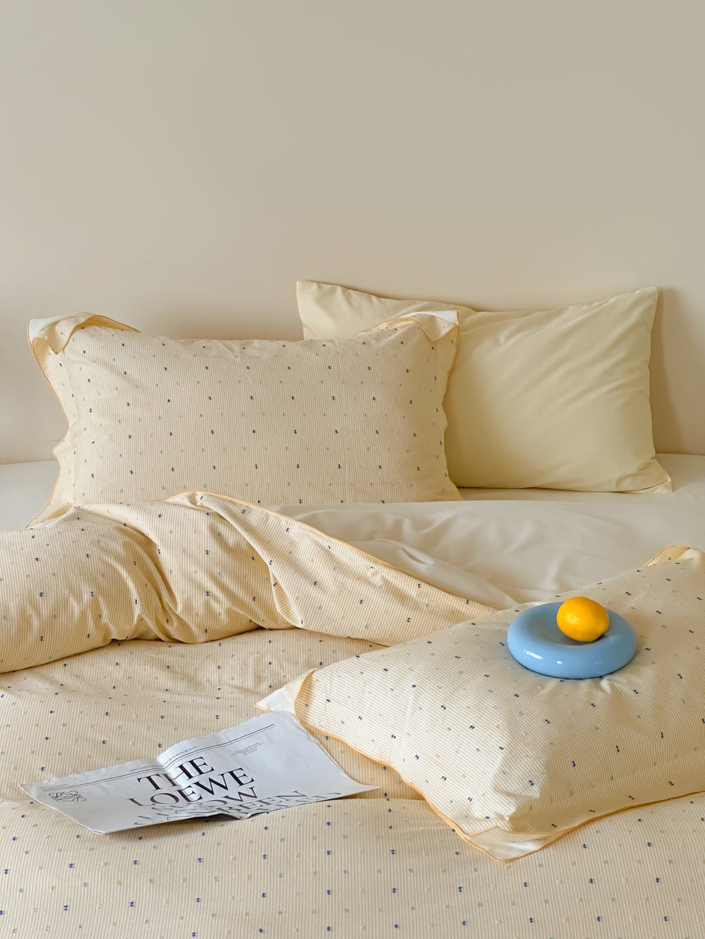 Ruffle Edge Clip Jacquard Cotton Duvet Cover original reference image 4
