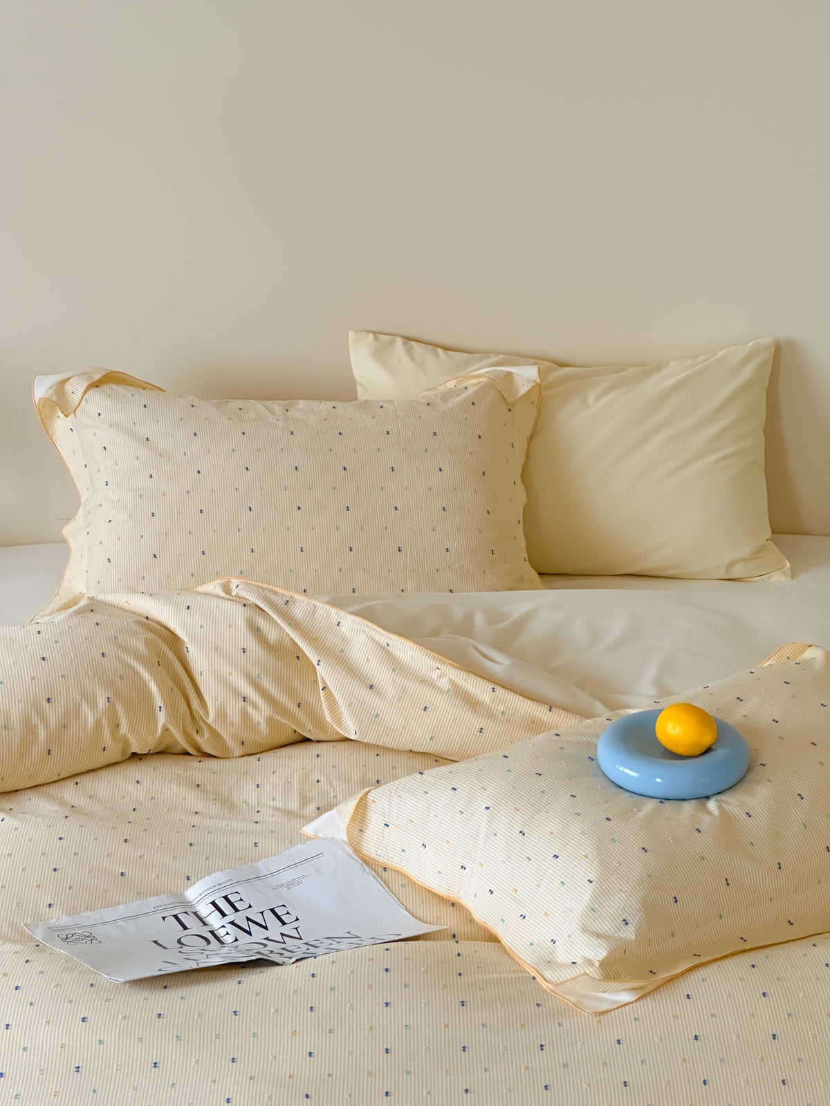 Ruffle Edge Clip Jacquard Cotton Duvet Cover original reference image 4
