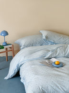 Ruffle Edge Clip Jacquard Cotton Duvet Cover original reference image 13