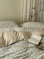 Sage Blossom Lace Duvet Cover original reference image 6