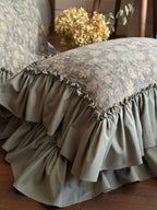 Sage Daisy Ruffle Cotton Jacquard Duvet Cover original reference image 10