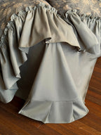 Sage Daisy Ruffle Cotton Jacquard Duvet Cover original reference image 11