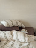 Sage Meadow Stripe Cotton Muslin Duvet Cover original reference image 1