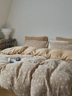 Sand Pebble Cotton Muslin Duvet Cover original reference image 4